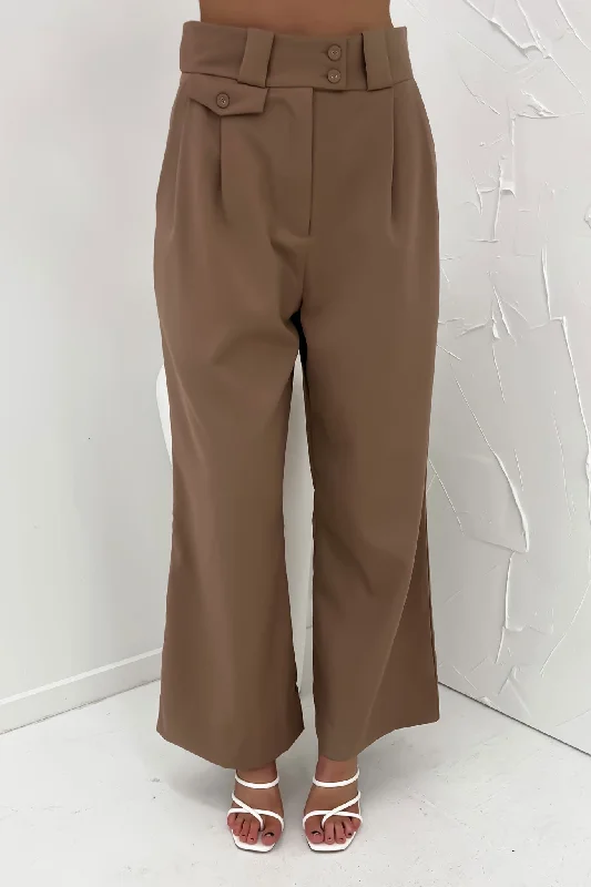 High-Fashion Women's Clothing Liarna Pant Mocha