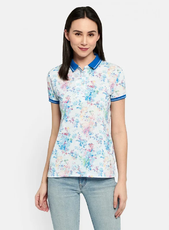 Online Impressions Boutique Womens Blue Printed T-Shirt