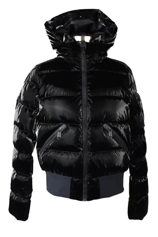 Luxury Women's Clothing Short Glossy Puffer Jacket