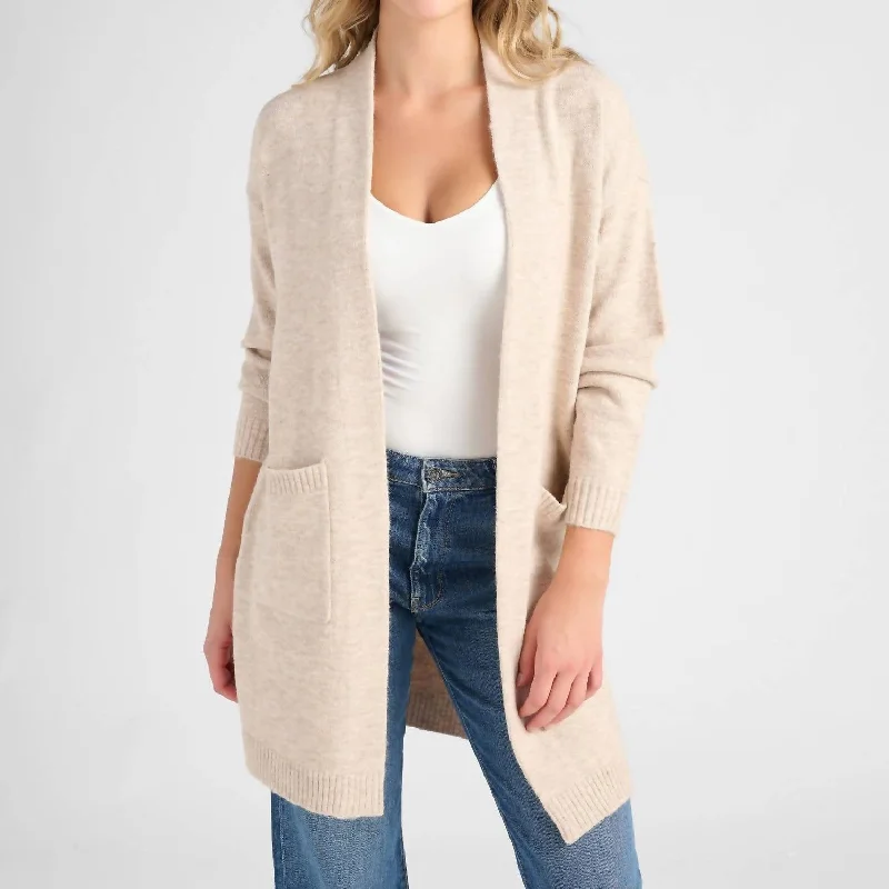 Women's Functional Apparel For Outdoor Activities Avani Cardigan In Oatmeal