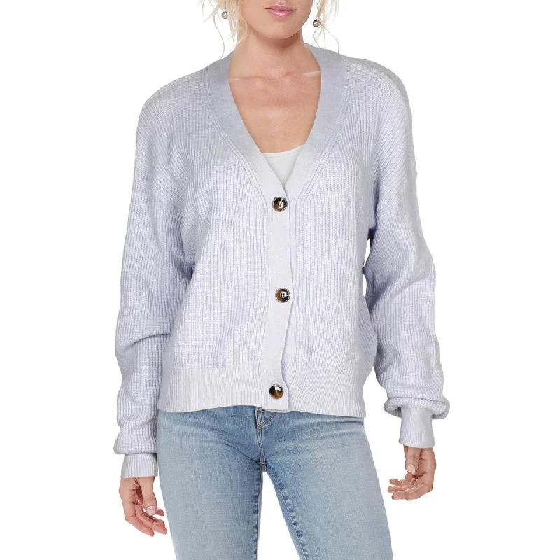 Affordable Women's Clothing Sale Online Womens Ribbed Knit Button-Down Cardigan Sweater