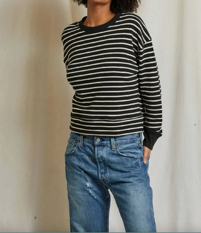 Elegant Women's Fashion Tyler French Terry Sweatshirt In Striped