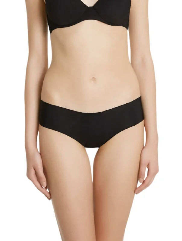 Women's Fashion Clothes Women's Black Cotton Full Cut Bikini