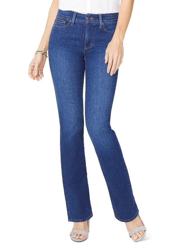 Women's Charming Outfit For Events Womens Tummy-Control Mid-Rise Bootcut Jeans